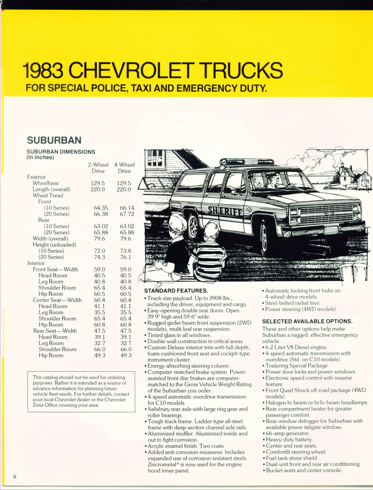 1983 Chevrolet Police Vehicles Brochure Page 4